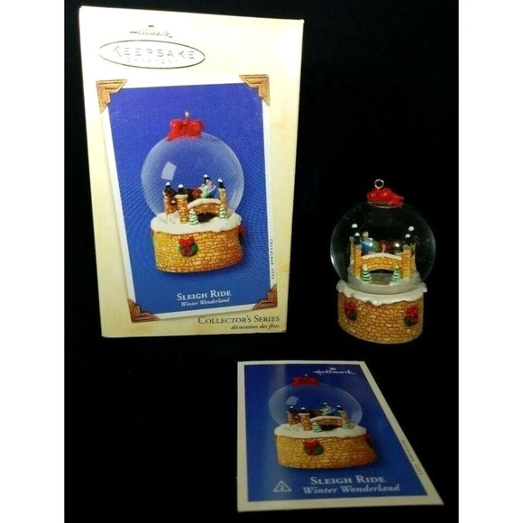 Hallmark Other - Sleigh Ride Hallmark Keepsake Ornament Winter Wonderland 2nd Snow Globe NIB